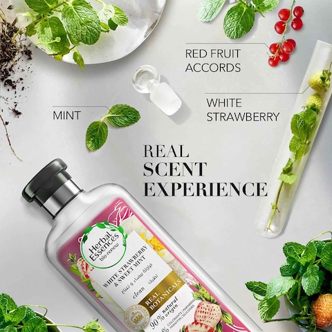 Herbal Essences Bio:Renew Natural Shampoo with White Strawberry &amp; Sweet Mint for Hair Volume 400ml