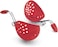 Browne &amp; Company Cuisipro Egg Silicone Poacher Set Of 2, Red