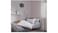 Duvet cover and pillowcase, floral pattern grey/white150x200/50x80 cm