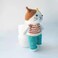 Handmade Natural Cotton Crochet Cat Toy Doll for Baby Friend Amigurumi Crochet Sleeping Buddy for Kids and Adults, 25cm