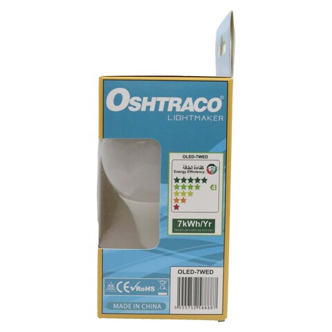Oshtraco 7W LED Bulb E27 Cool Daylight