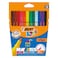 BIC Kids Visa Fine Point Felt-tip Colouring Pens - Assorted Colours, 12 Special Size Cardboard Case