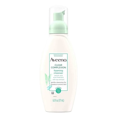Aveeno Clear Complexion Foaming Salicylic Acid Face Cleanser 180ml
