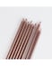 PME Extra Tall Candles Rose Gold With White Holders (18Cm)