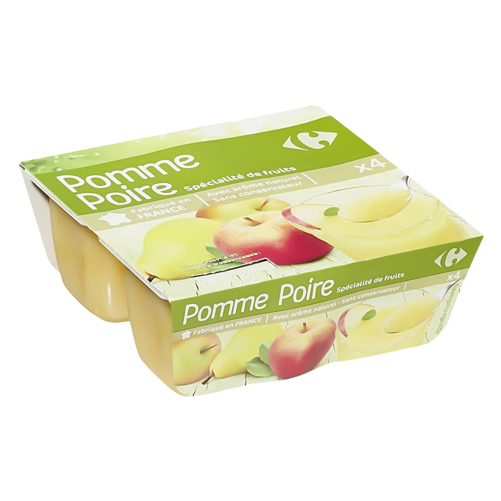 Carrefour Pear Apple Compote 100g x Pack of 4