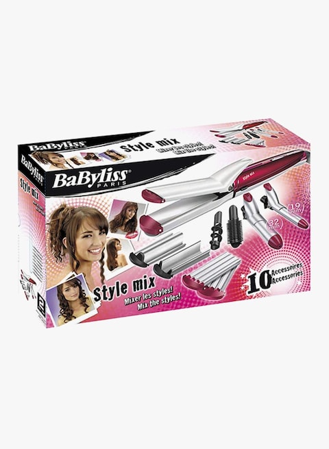 BaByliss - Hair Style Curling Iron Set Red/Grey/Black