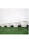 vsell24&nbsp;Set Of 3 Indoor And Outdoor Plastic Round Flower Pot With Drainage Holes And Saucer For Gardens-29X28Cm