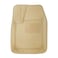 Universal Car Floor Mat for Premium &amp; High Quality Rexine Beige - 5 Pcs Set