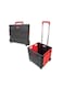 Margoun - Foldable Shopping Storage Cart Red/Black