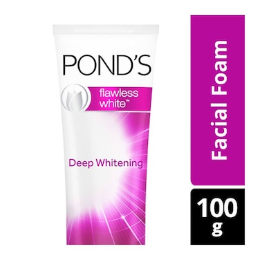 Pond&#39;S Flawless Radiance Facial Foam Cleansing &amp; Exfoliating With Niacinamide And Vitamin E