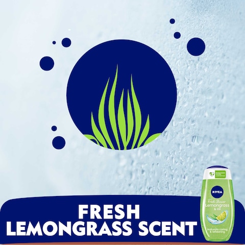 NIVEA Shower Gel Body Wash Lemongrass &amp; Oil Caring Oil Pearls Lemongrass Scent 250ml