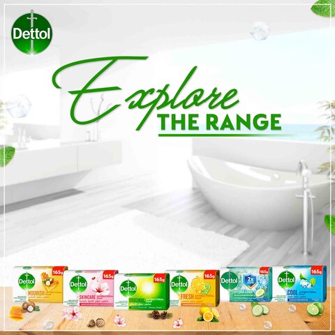 Dettol Hydra Cool Antibacterial Bar Soap 165g