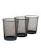 Generic 3-Piece Round Mash Waste Basket Trash Black