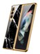 MARGOUN for Samsung Galaxy Z Fold 3 5G Case Luxury Plating Cover with Screen Protector Glass Hybrid Full Body Protection
