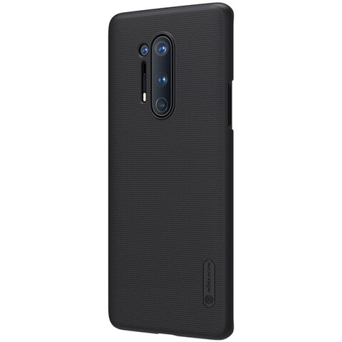 Nillkin - OnePlus 8 Pro Case Mobile Cover Super Frosted Shield Hard Phone Cover with Stand (Slim Fit )- Black
