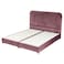 In House Lamar Velvet Bed Frame - King - 200x180 cm - Dark Pink