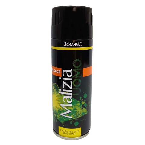Malizia Uomo Sound Deodorant Spray 150ml + 50ml Free