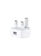 Generic 3-Pin USB Power Adapter -White