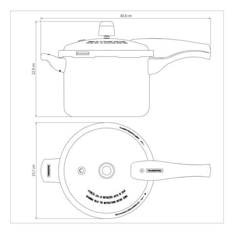 Tramontina Vancouver Pressure Cooker Blue 4.5L