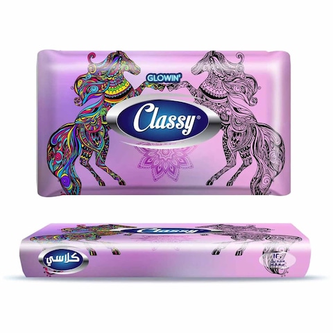 Classy Glowin Facial Tissues - 120 Tissues - 4 Pieces