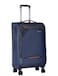 Eminent Expandable Luggage Trolley Bag Soft Suitcase for Unisex Travel Polyester Shell Lightweight with TSA lock Double Spinner Wheels E777SZ Medium Checked 24 Inch Navy Blue