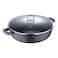 Bergner Classic Novum Shallow Pot With Lid Black 36cm