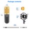 Neewer NW-800 Pro Cardioid Studio Condenser Microphone Set with Shock Mount, Ball-type Anti-wind Foam Cap, 3.5mm to XLR Audio Cable for Recording Broadcasting YouTube Live Periscope (Black(gold))
