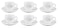 Shallow Cup and Saucer Set, White, 200ml, TS-WH-60, 6 Pcs Set