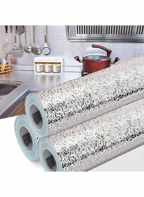 Marrkhor 3-Roll Oil And Waterproof Stickers Aluminum Foil For Kitchen