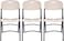 Karnak 3Pieces Plastic Folding Chairs With Metal Strong Frame Chair For Makeup, Dining, Meeting Room, Office, Home, Study, Out Door White - Black Kfc413 (3)