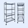 HEXAR&reg; 4 TIER Metal Shelving Unit on Wheels, Adjustable Storage Racks and Shelf, Heavy Duty Rolling Metal Shelves for Laundry Bathroom Kitchen Garage Pantry Organization Bakers Rack
