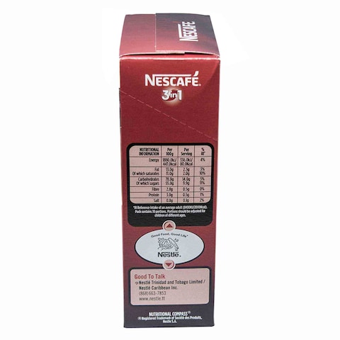 Nescafe 3in1 Organic Coffee Pouch 18gx25