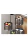4 Tier Round Metal Kitchen Storage Rack Shelf with Wheel, Black