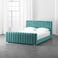 In House Martos Velvet Bed Frame - Queen - 200x160 cm - Turquoise