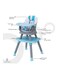 Moon 6 In 1 High Chairdining Booster Seat, Dining Chair, Study Desk, Block Toy Table, Baby Feeding Chair, Removable Tray, Blue