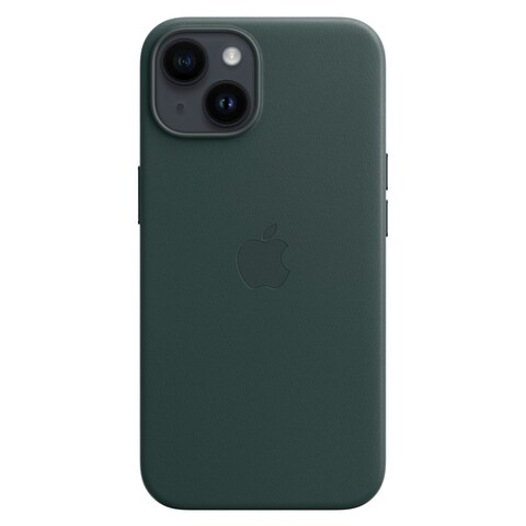 Apple Leather Case With MagSafe For iPhone 14 Forest Green