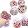 Fanping 6 * 6cm Squishy Mesh Stress Balls Toy, Grape Stress Relief Squeeze Balls Sparkly Fidget Sensory Balls For Calm