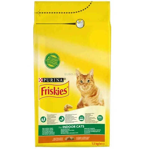 Friskies Cat Food Indoor Chicken And Vegetable 1.5 Kg