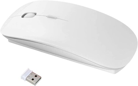 Generic 2.4 Ghz 2.4G Wireless Optical Mouse Mice USB Receiver For Laptop PC White New