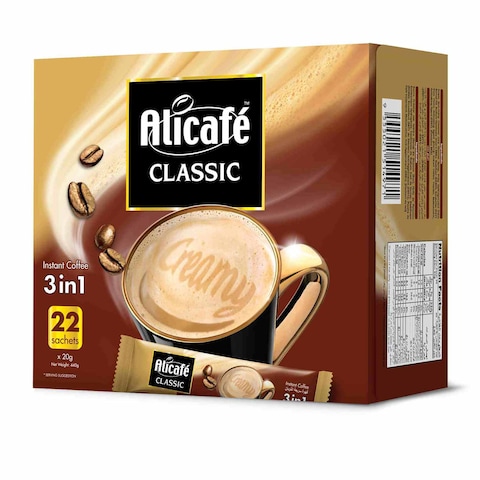 Alicafe Classic 3-In-1 Regular Instant Coffee 20g Pack of 22