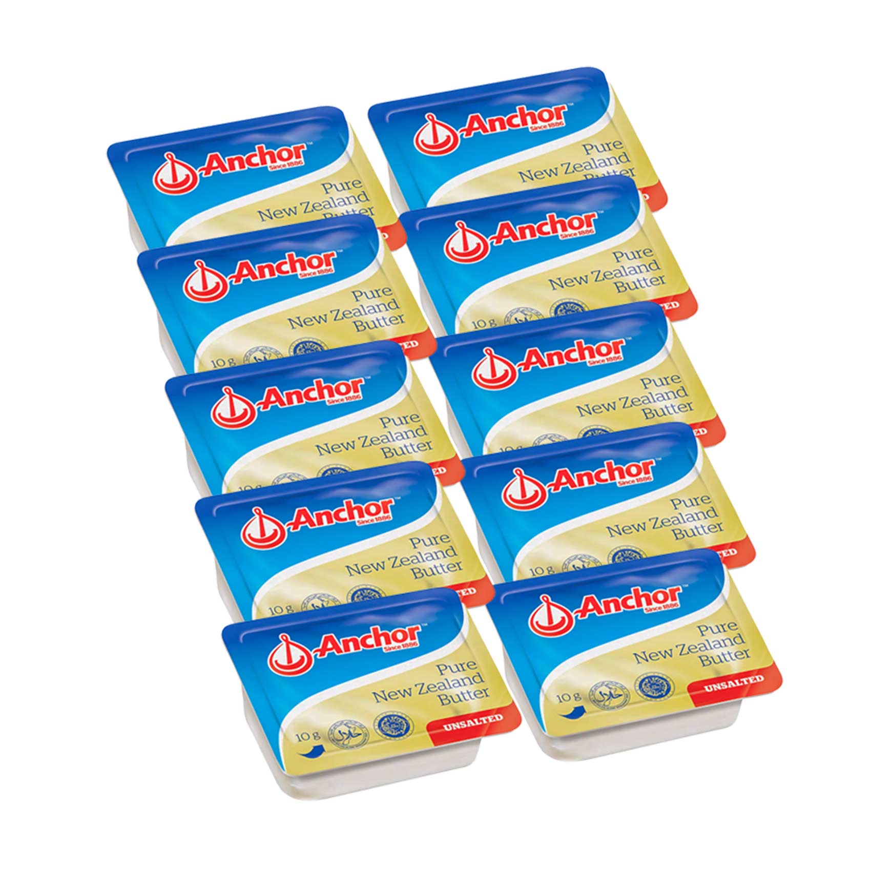 Buy Anchor Pure New Zealand Butter Unsalted - 10 Gram - 10 Counts ...