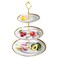 Aiwanto 3-Tier Cupcake Stand Tower Dessert Display Plate Serving Tray Dish Treat Stacked Pastry Fruit Serving Platter Carrier for Gift Tea Party Restaurant