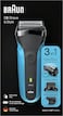 Braun Shaver 310Bt Series 3 Shave And Style Rechargeable Wet And Dry Electric Shaver, Blue/Black