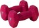 Vinyl Dumbbells EM-9219R-2 Set of 2 Pink Non-Slip 2KG Weights for Home Gym &amp; Workouts