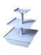 Kole Imports 3-Tier Snack Server -White 12.5X10X4.5Inch