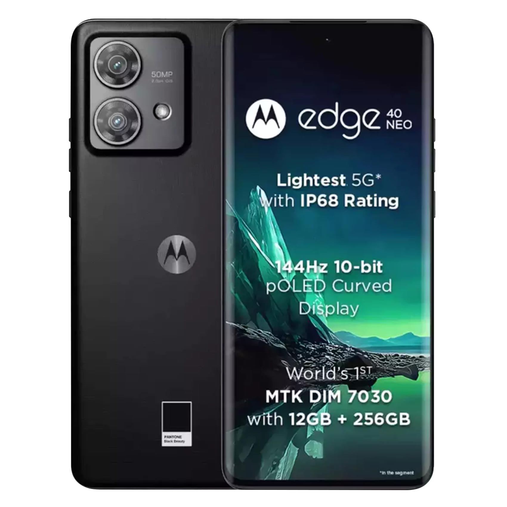 Motorola Moto Edge40 Neo Smartphone – 6,55" FHD+, 50 MP Camera, 12/256 GB, 5000 MAh, Zwart