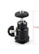 Generic - Ball Head Tripod Mount With Hot Shoe Adapter Black/Silver