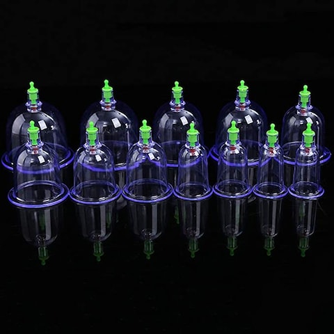 12pcs Cans Cupping Set, Vacuum Cuppings Suction Therapy Device, Body Massager Kit, Household Cupping Tools Set