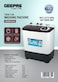 Geepas 9.0 KG Twin Tub Semi-Automatic Washing Machine- GSWM18042  Fully Knob Control and Semi-Automatic Top Load Washing Machine