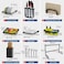 Kaifulu Over The Sink Dish Drying Rack 304 Stainless Steel Tableware Organizer Utensils Holder Sink Size &le;81 CM